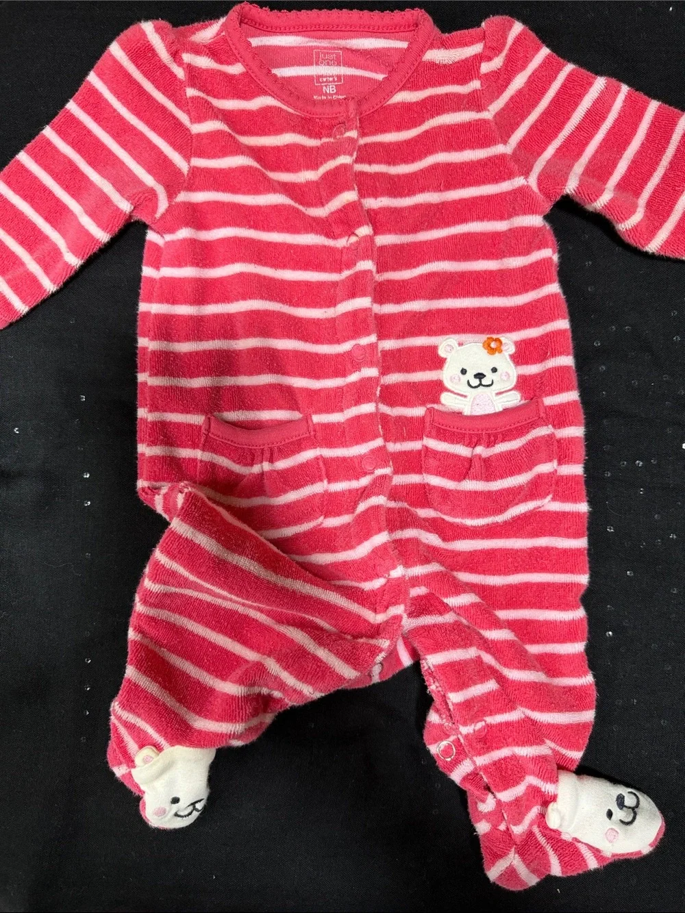 8 pcs -Assorted Carter’s, Petit Bateru and Just One Baby Girls Multi-Color
